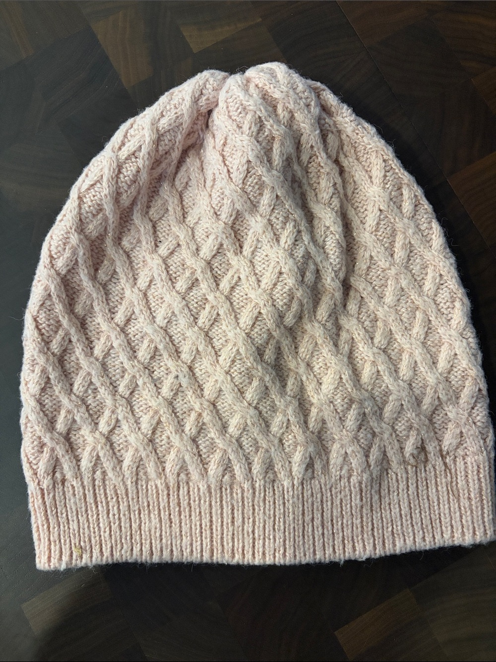 H&M Soft Pink Cable Knit Beanie